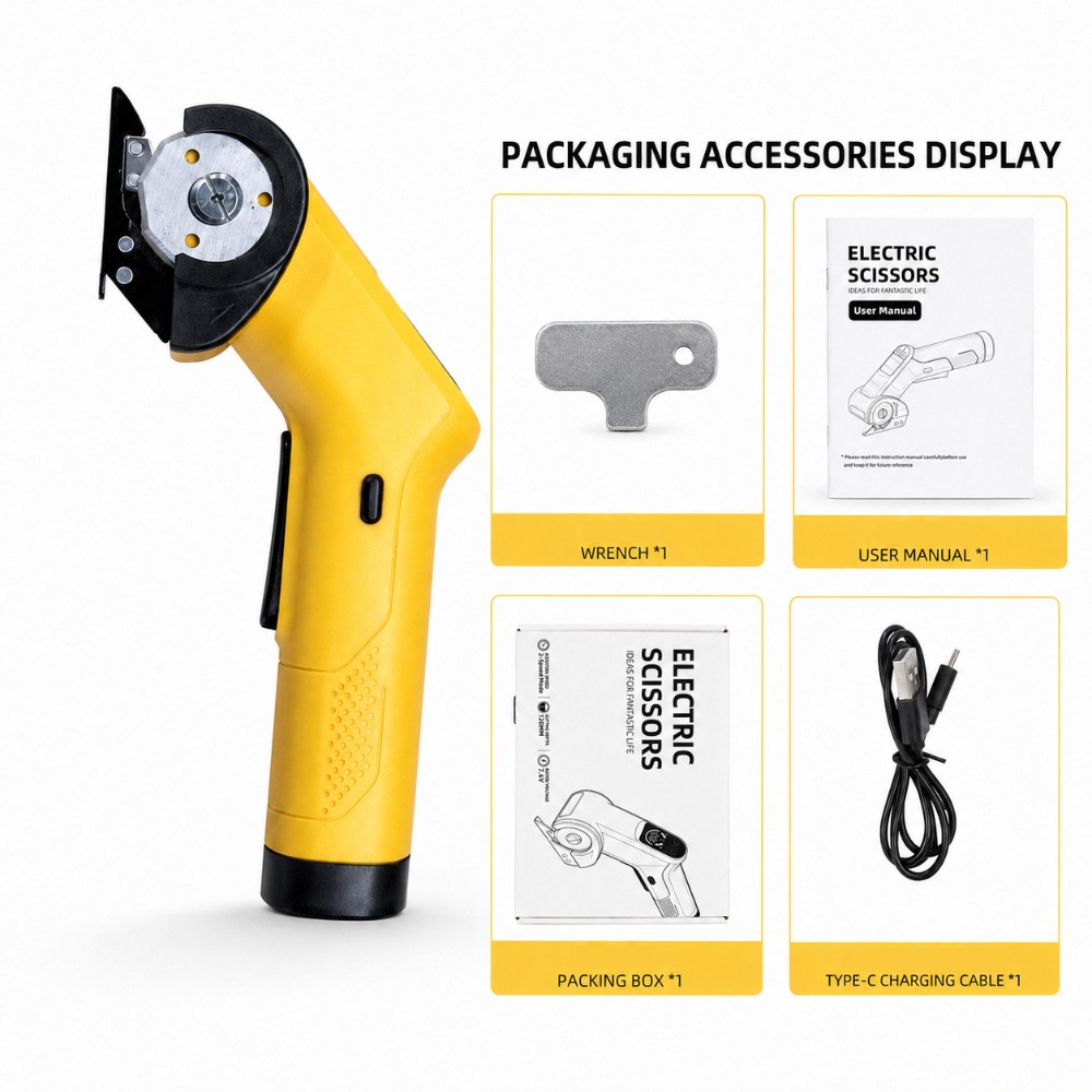 Rotary Cutter Fabric - قاطع قماش كهربائي قابل لإعادة الشحن،