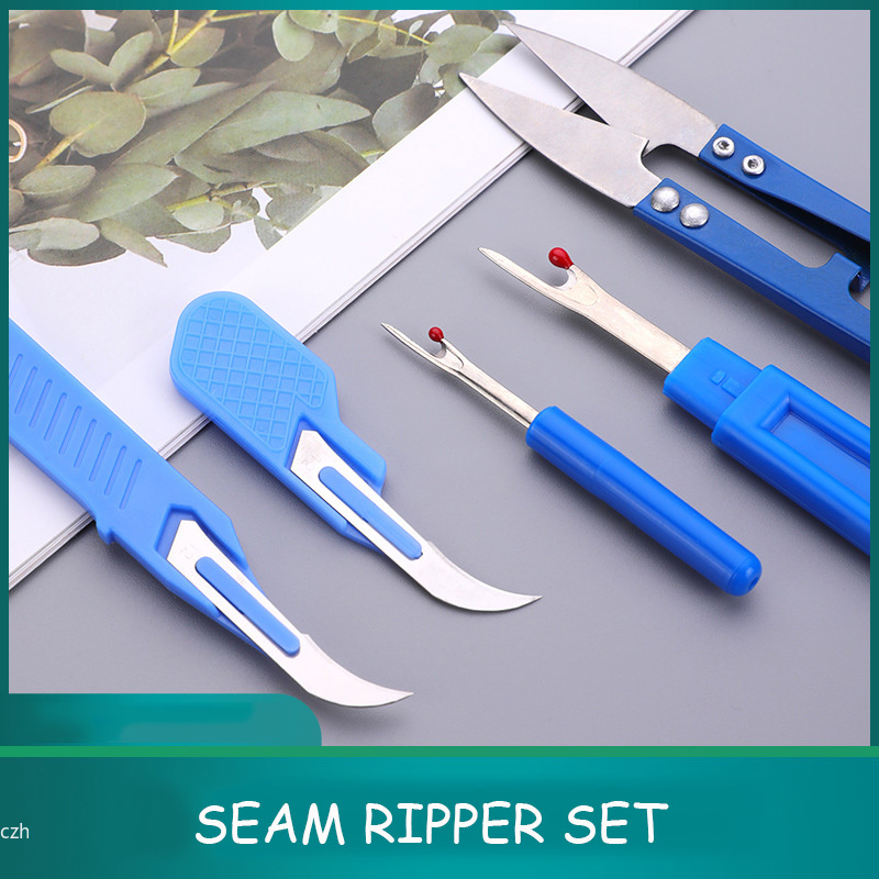 Sewing Repair - طقم مزيل الغرز الأزرق مكون من