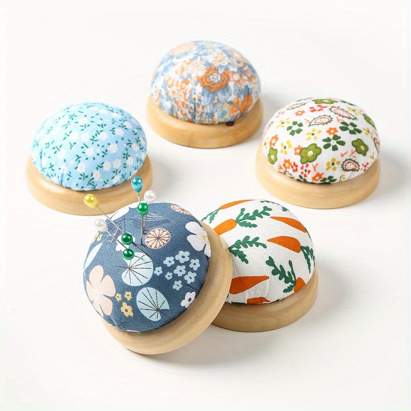 Sewing Pin Cushion - 1 قطعة Ramdon لون الخشب حامل