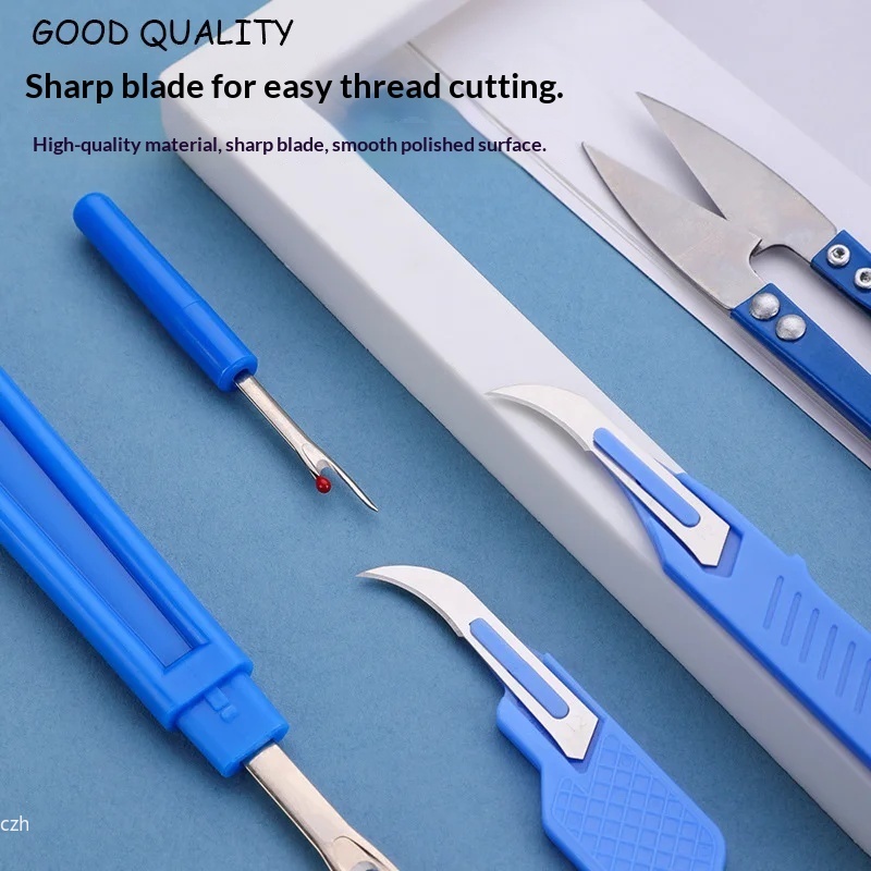 طقم مزيل الغرز الأزرق مكون من  - مراجعة Sewing Repair وسعره