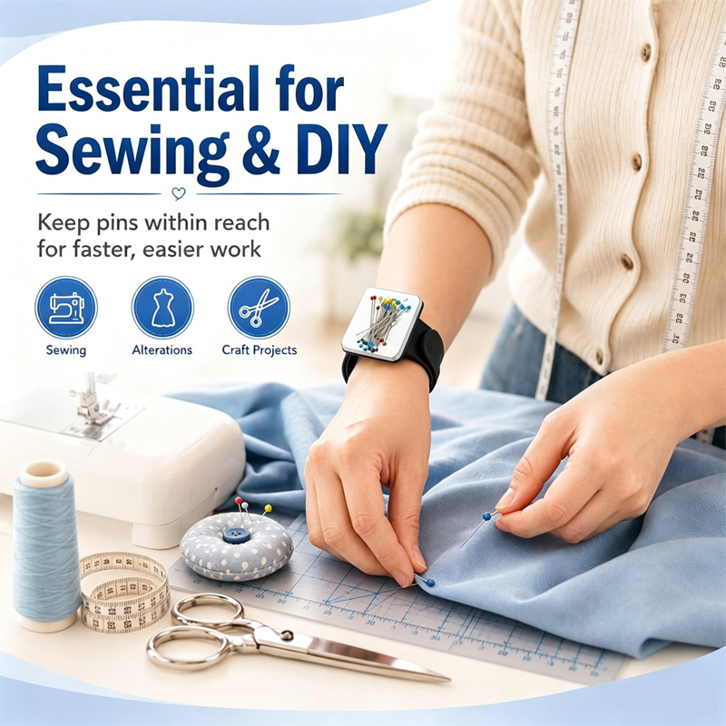 حامل دبابيس مغناطيسي على شكل س - مراجعة Sewing Pin Cushion وسعره