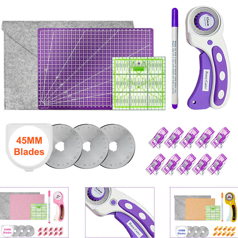 قاطع دوار 45 مم مع قاعدة قطع A - مراجعة Rotary Cutter Fabric وسعره